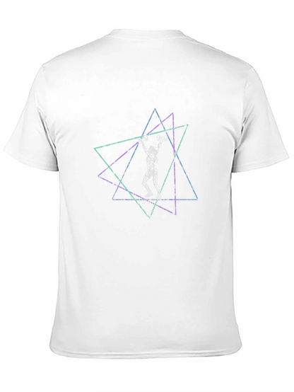 Geometric Workout Graphic Tee - Black