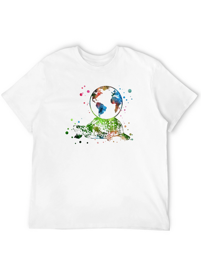 Watercolor Turtle Earth T-Shirt