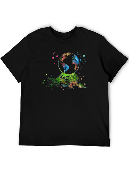 Watercolor Turtle Earth T-Shirt
