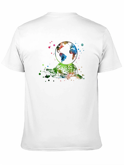 Watercolor Turtle Earth T-Shirt