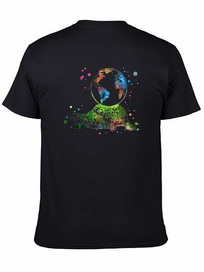 Watercolor Turtle Earth T-Shirt