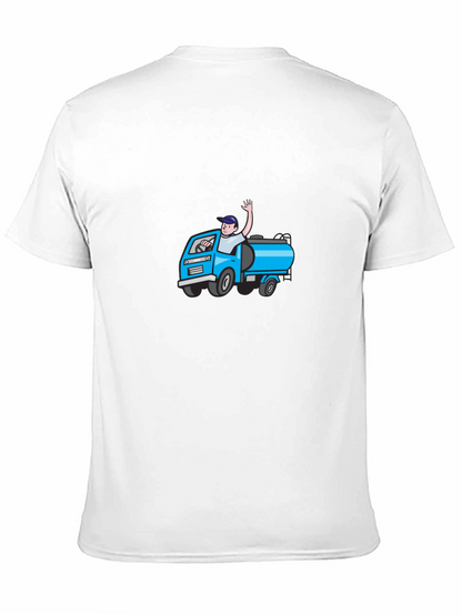 Cartoon Truck Black T-Shirt