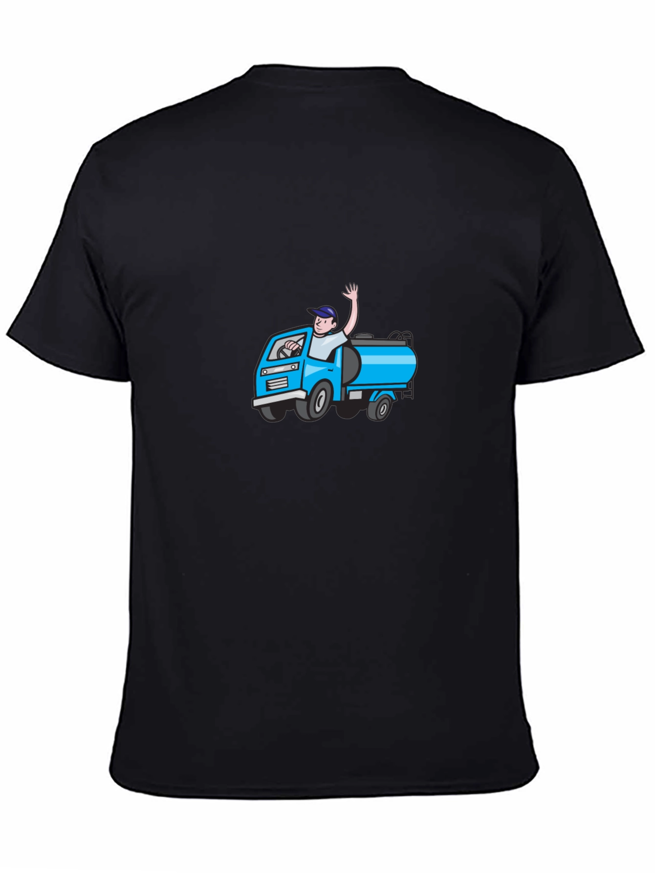 Cartoon Truck Black T-Shirt