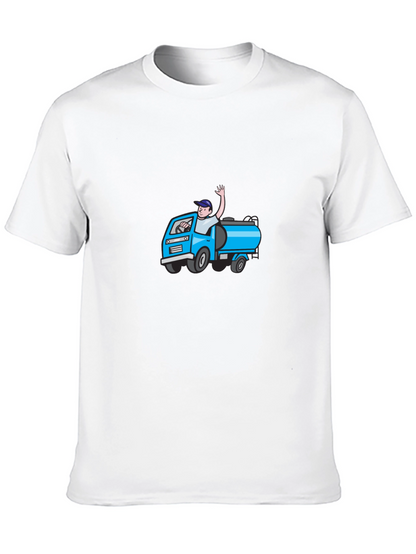 Cartoon Truck Black T-Shirt