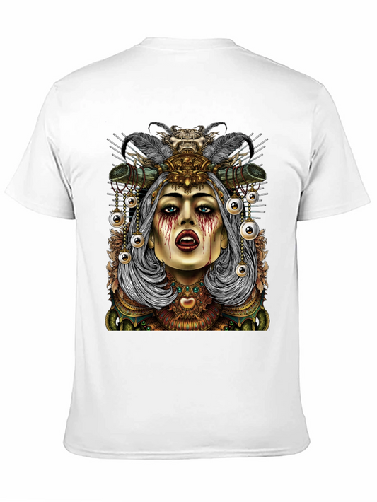 Mystic Witch Graphic Tee - Black Cotton T-Shirt