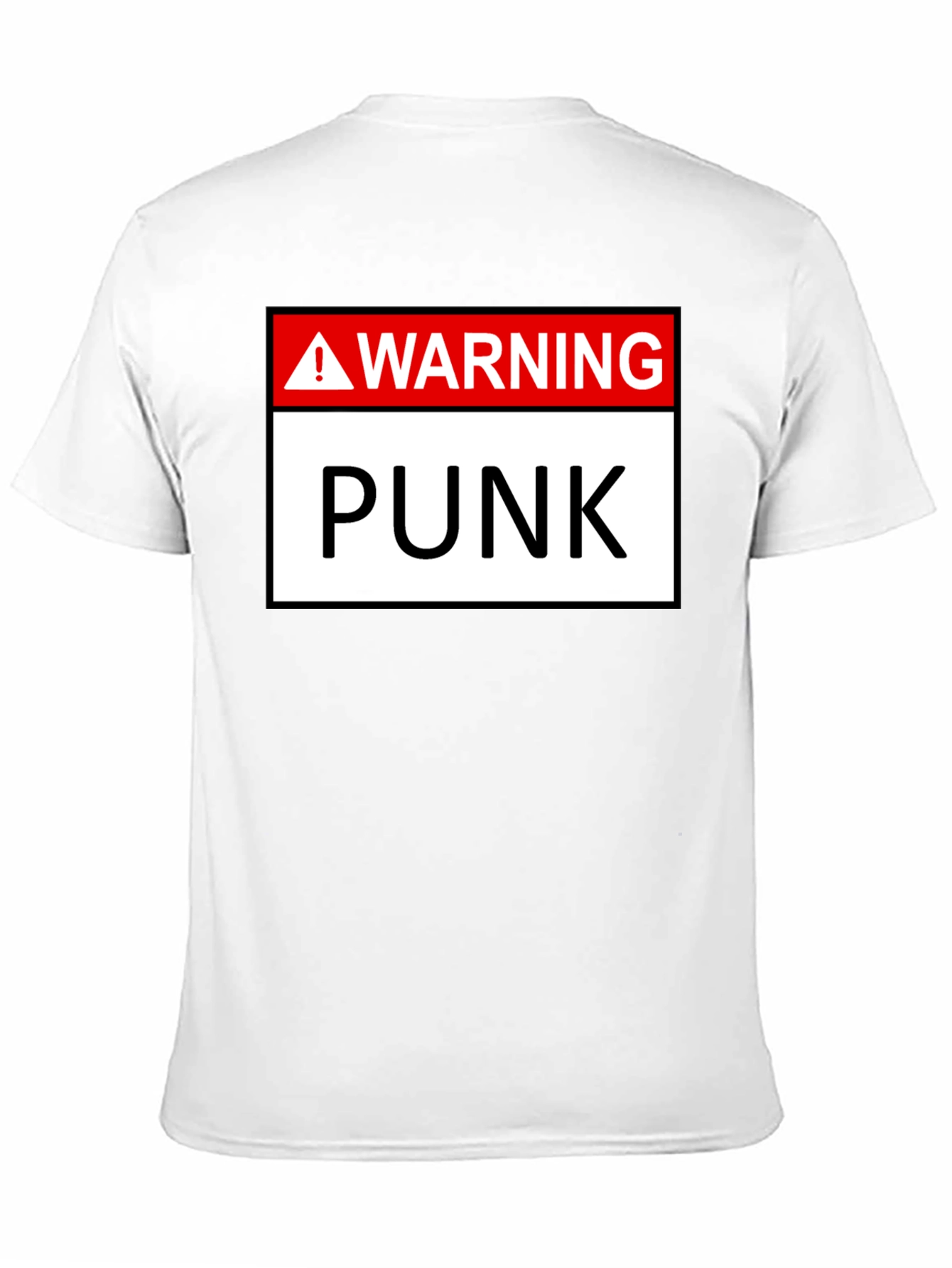Warning Punk T-Shirt - Black Graphic Tee