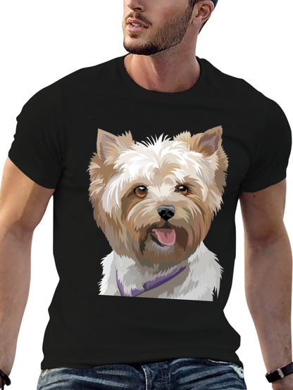Dog Portrait Black T-Shirt