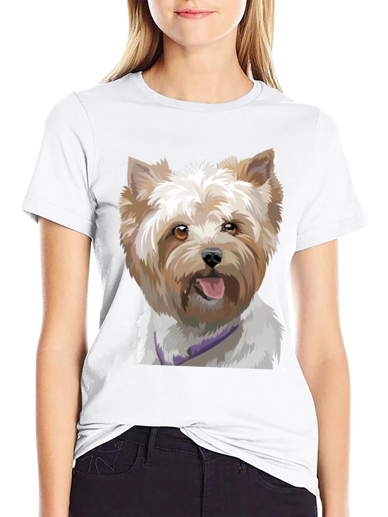 Dog Portrait Black T-Shirt