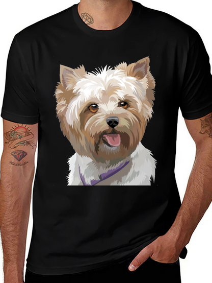 Dog Portrait Black T-Shirt