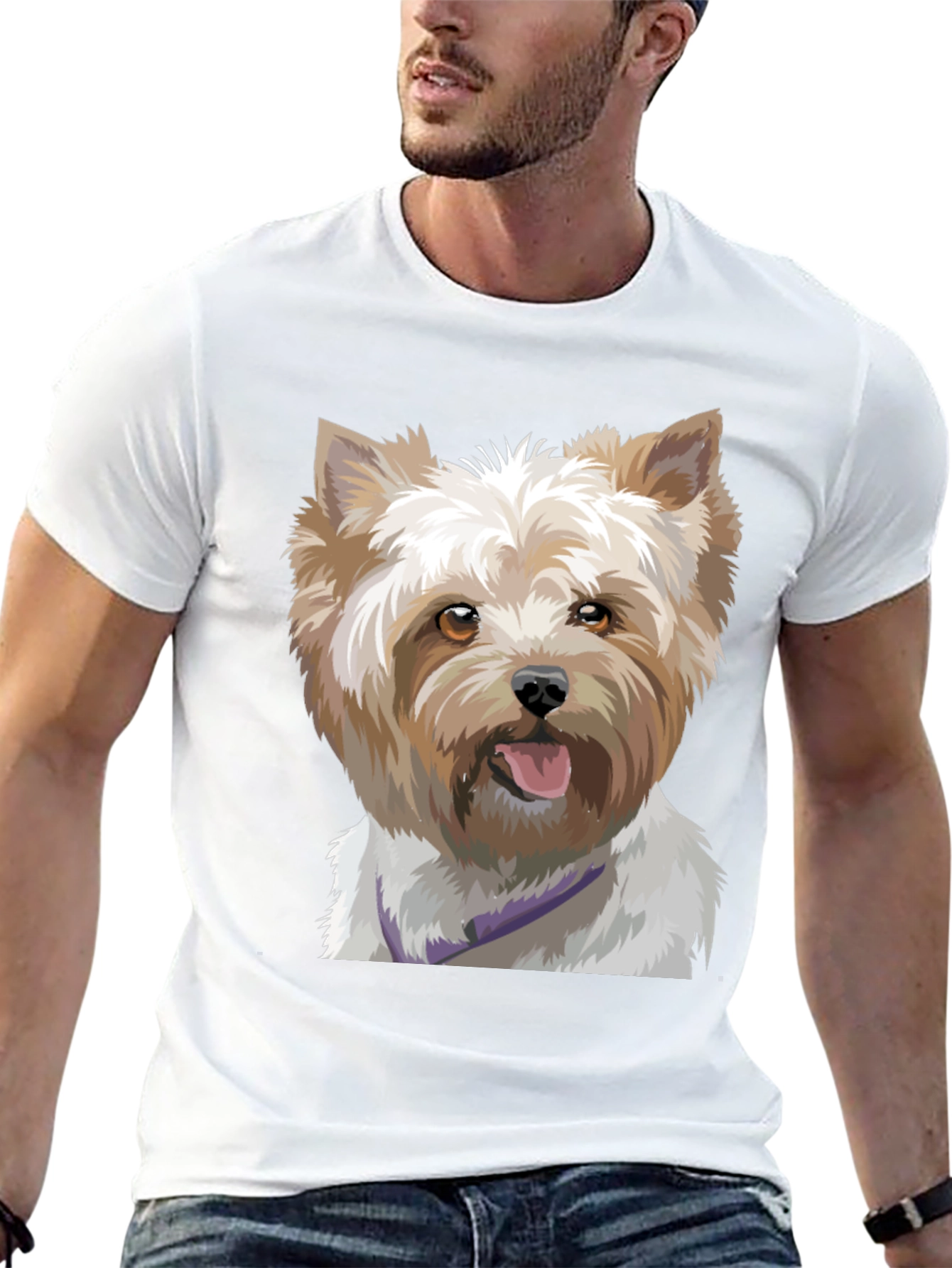 Dog Portrait Black T-Shirt