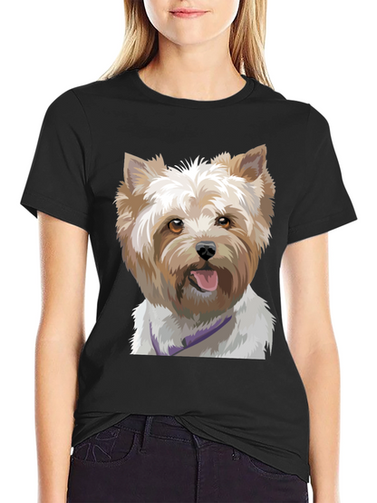 Dog Portrait Black T-Shirt
