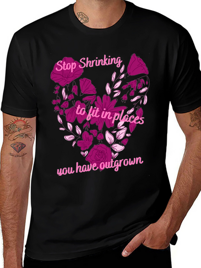Stop Shrinking Heart Graphic T-Shirt