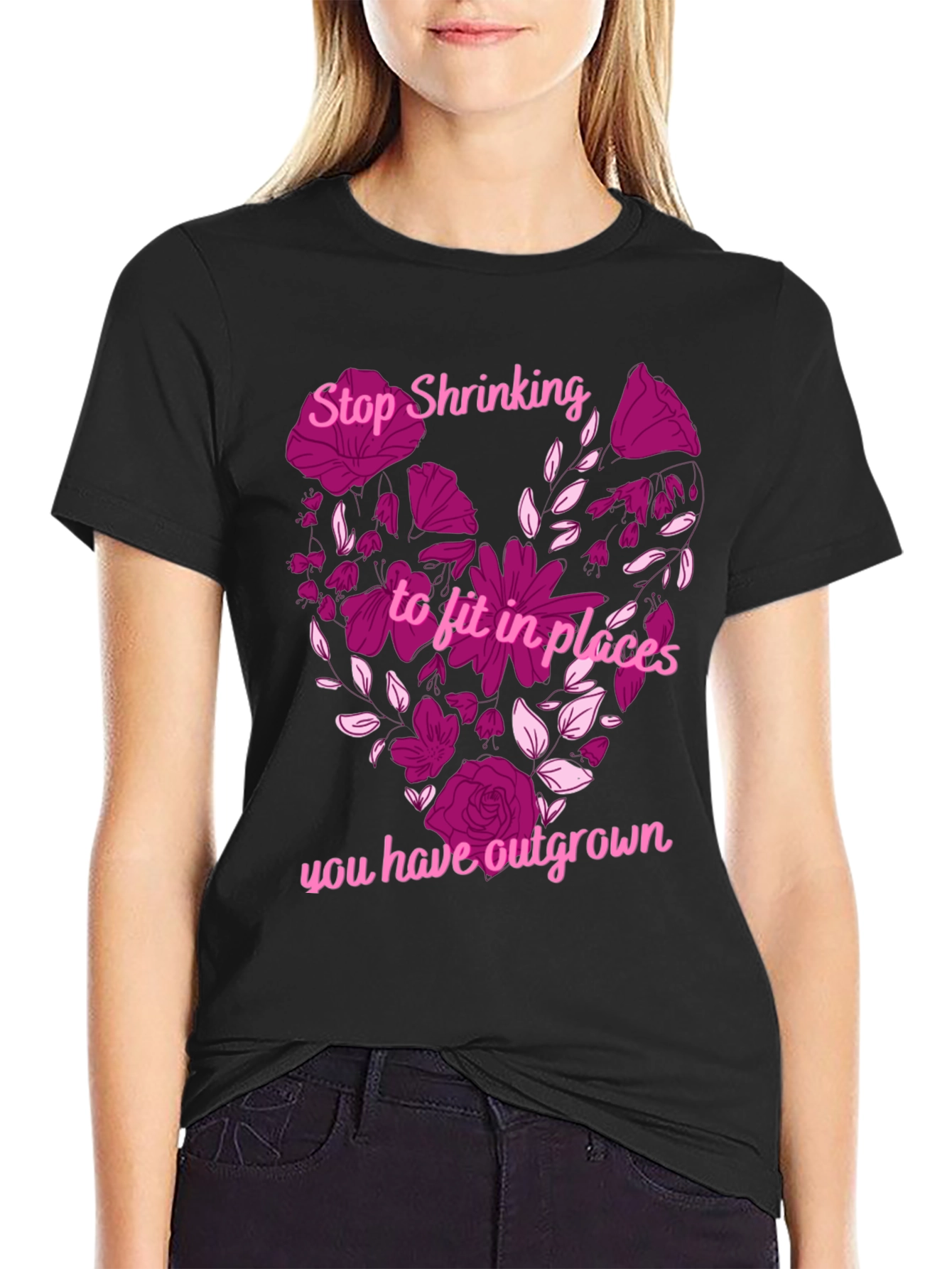 Stop Shrinking Heart Graphic T-Shirt