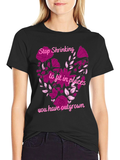 Stop Shrinking Heart Graphic T-Shirt