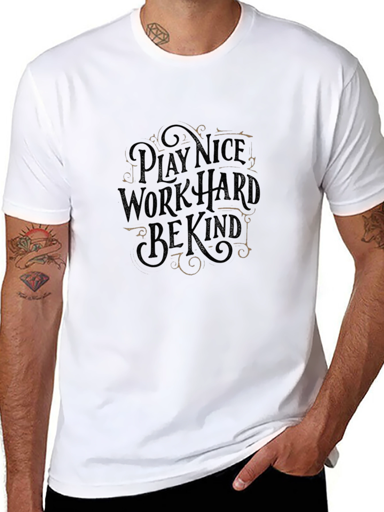 Play Nice Work Hard Be Kind Graphic Tee