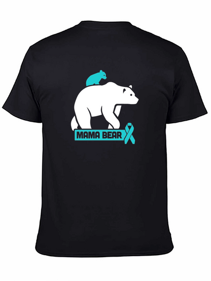 Mama Bear T-Shirt: Teal Ribbon Support