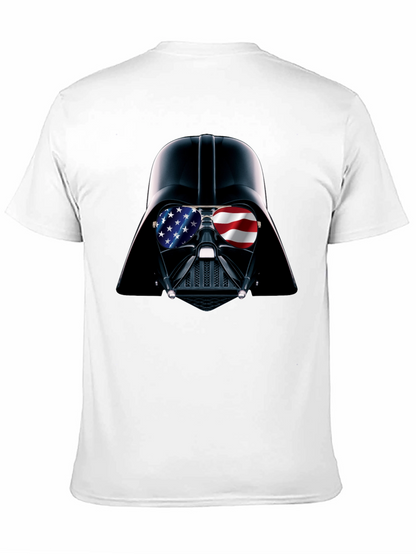Darth Vader USA Flag Sunglasses Black T-Shirt