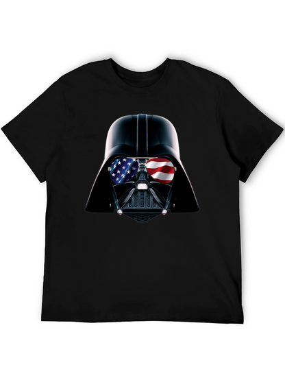 Darth Vader USA Flag Sunglasses Black T-Shirt