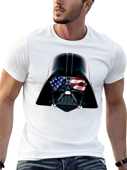 Darth Vader USA Flag Sunglasses Black T-Shirt