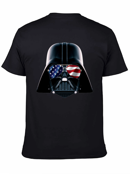 Darth Vader USA Flag Sunglasses Black T-Shirt