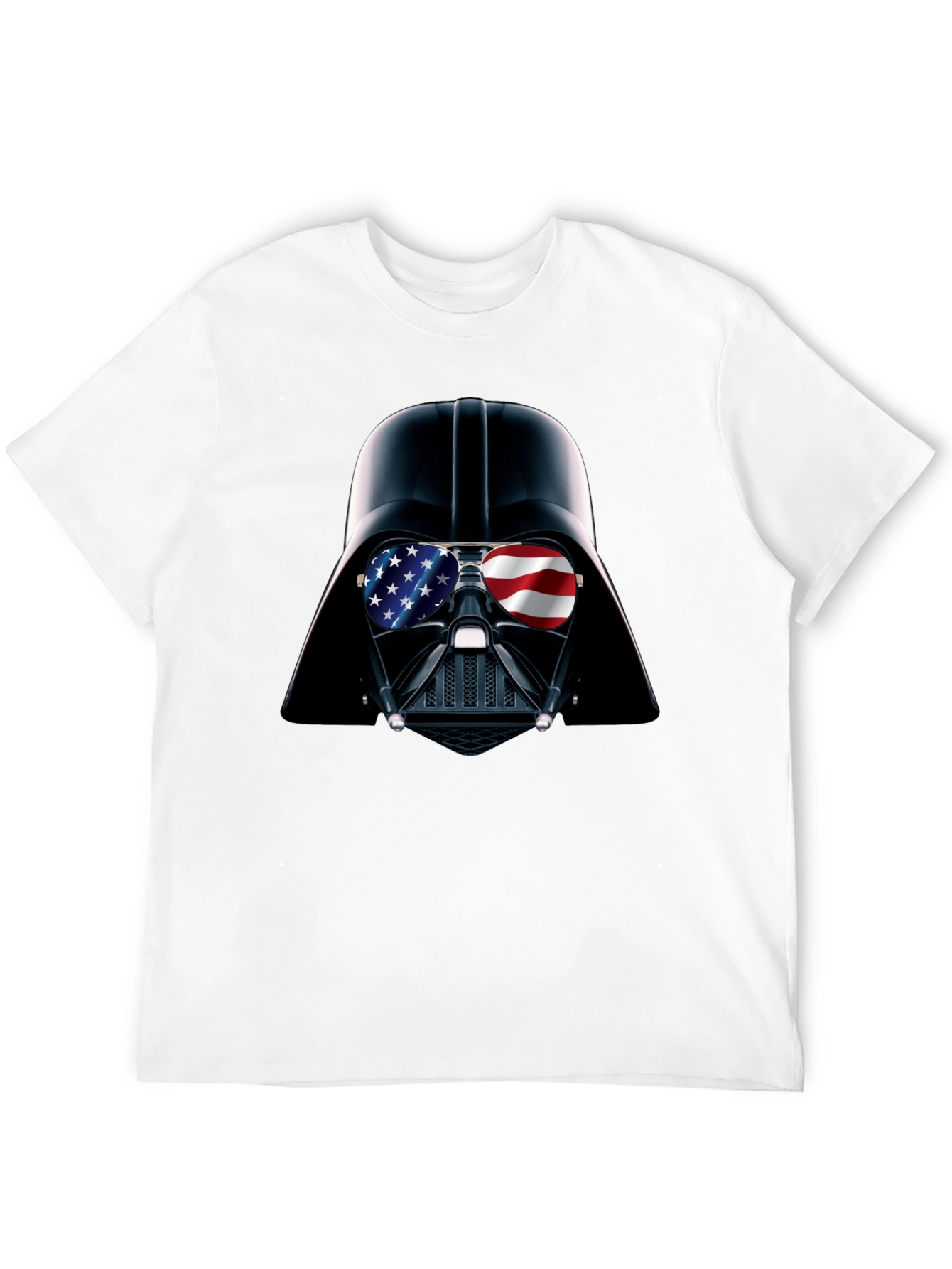 Darth Vader USA Flag Sunglasses Black T-Shirt