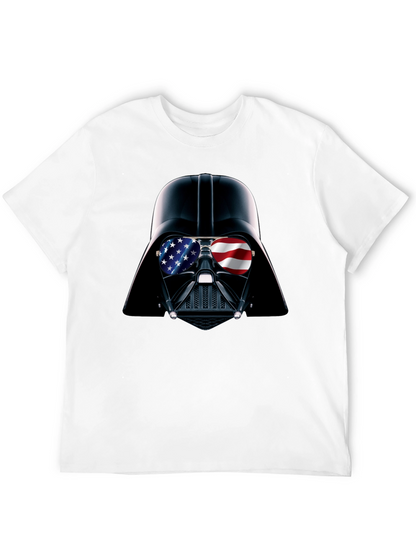 Darth Vader USA Flag Sunglasses Black T-Shirt