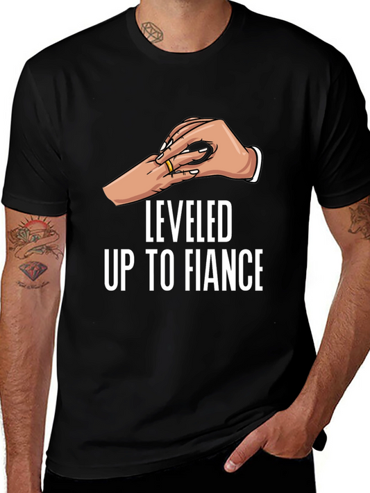 Leveled Up to Fiancé Graphic T-Shirt