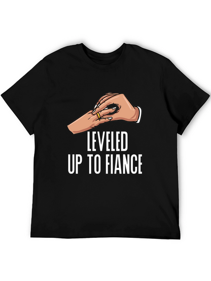 Leveled Up to Fiancé Graphic T-Shirt