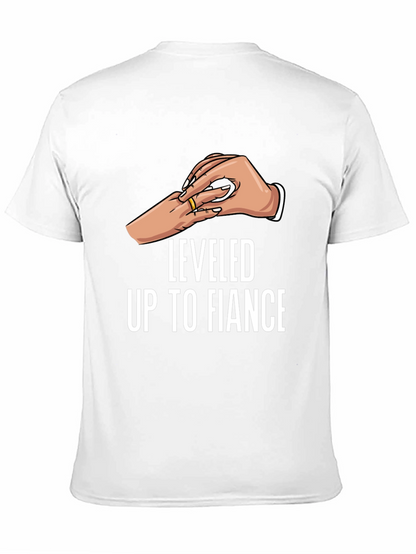 Leveled Up to Fiancé Graphic T-Shirt