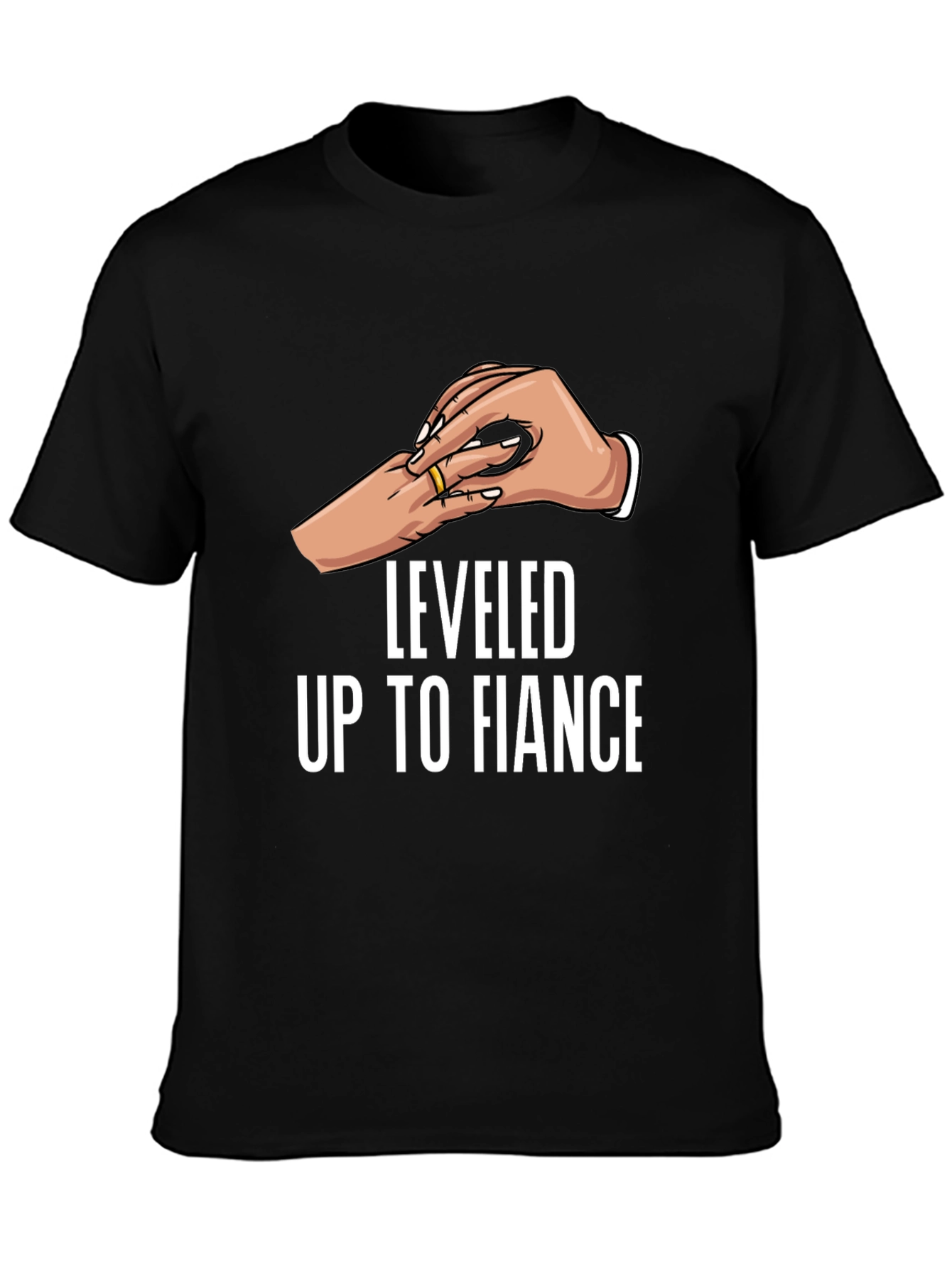 Leveled Up to Fiancé Graphic T-Shirt