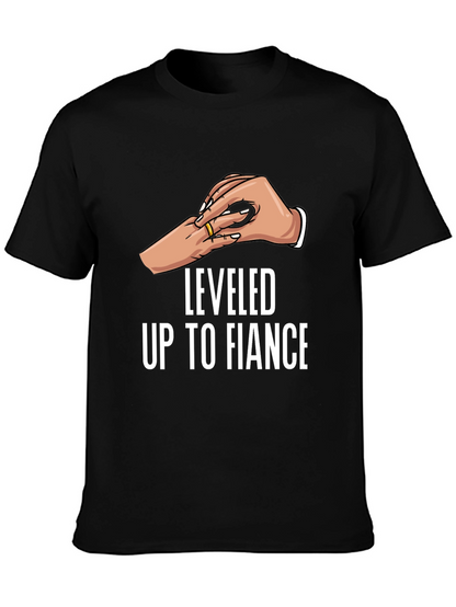 Leveled Up to Fiancé Graphic T-Shirt