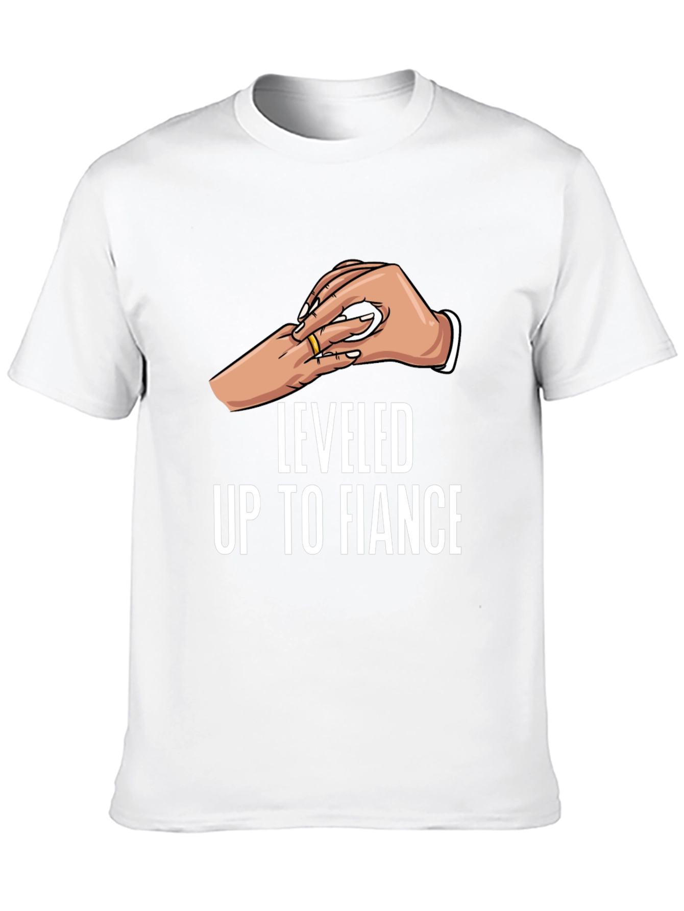Leveled Up to Fiancé Graphic T-Shirt