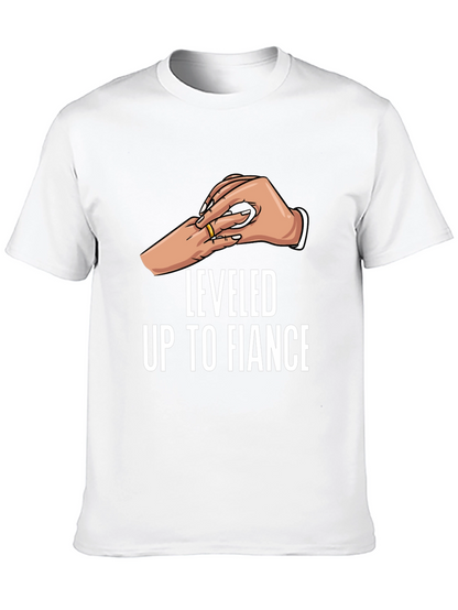 Leveled Up to Fiancé Graphic T-Shirt