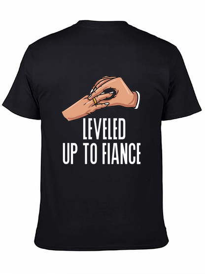 Leveled Up to Fiancé Graphic T-Shirt