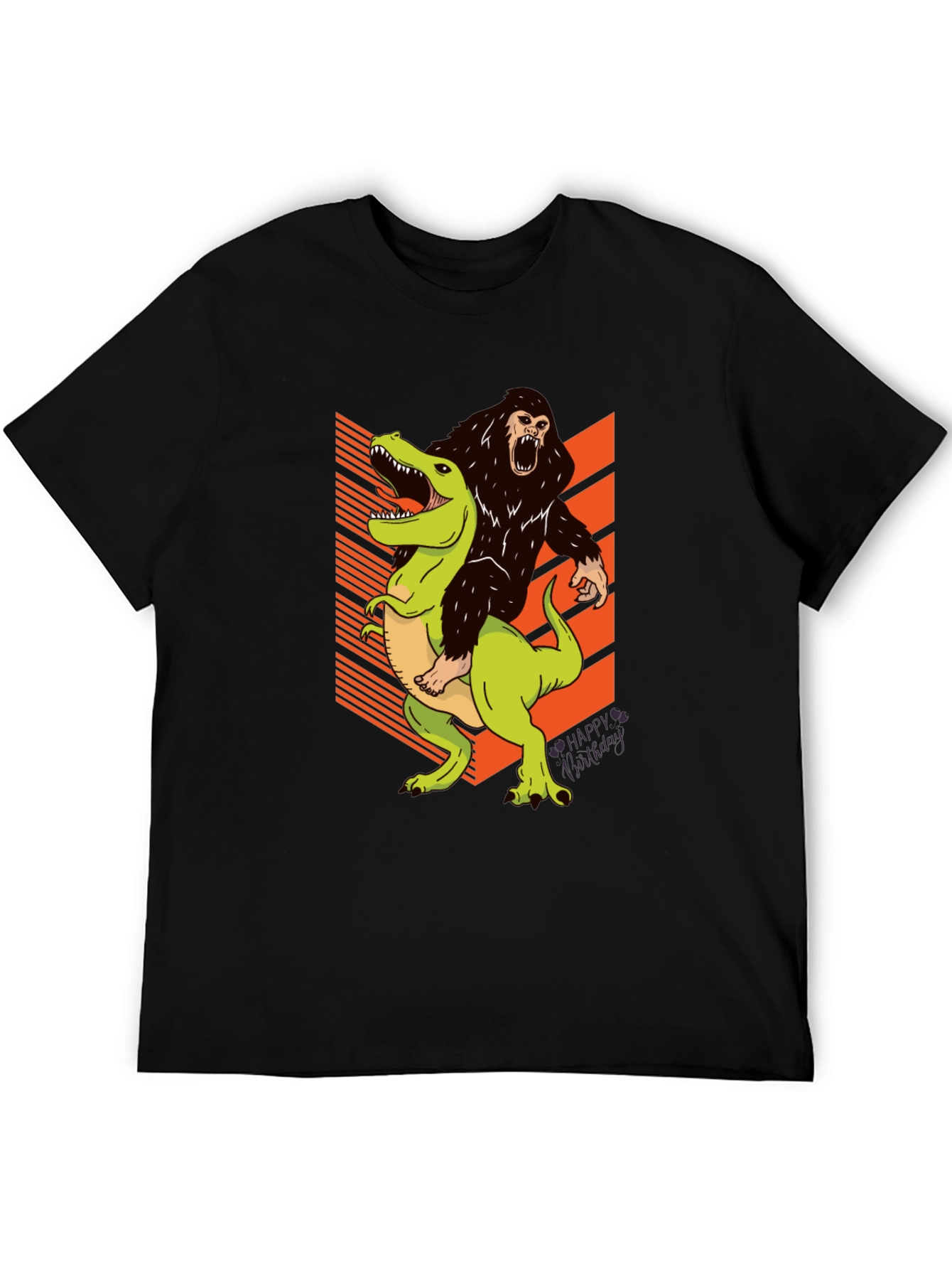 Gorilla Riding T-Rex Graphic Tee