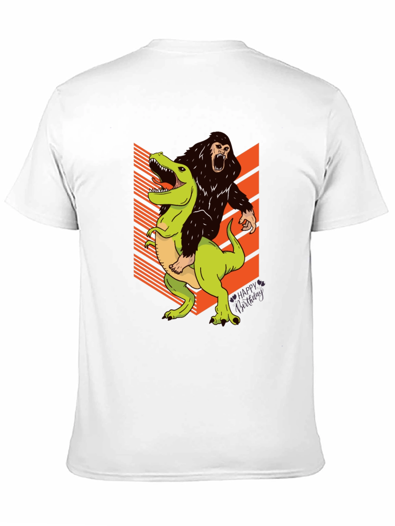 Gorilla Riding T-Rex Graphic Tee