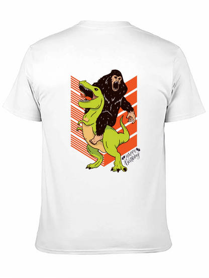 Gorilla Riding T-Rex Graphic Tee