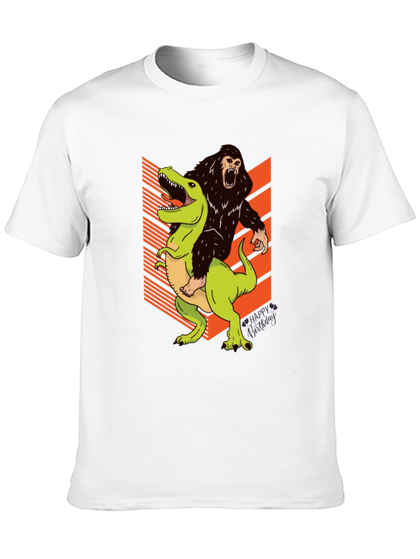 Gorilla Riding T-Rex Graphic Tee