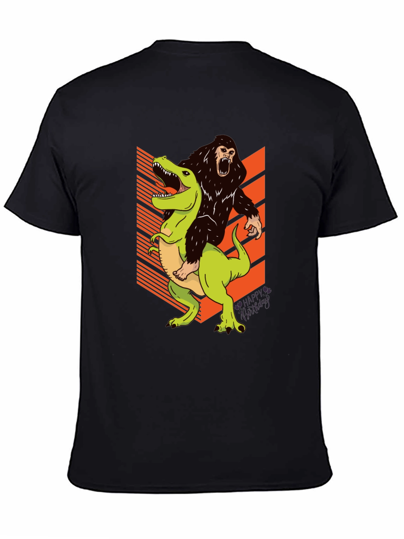 Gorilla Riding T-Rex Graphic Tee