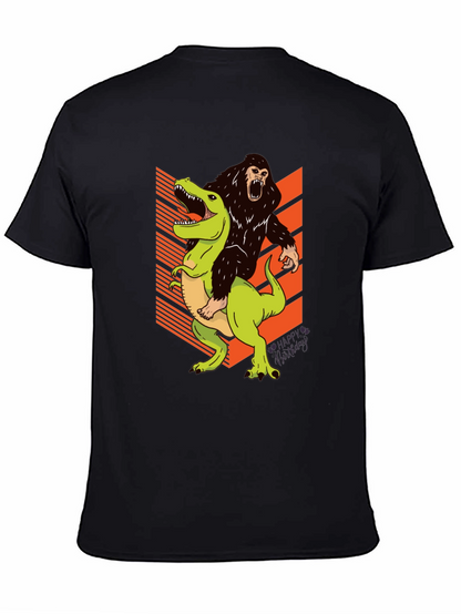 Gorilla Riding T-Rex Graphic Tee