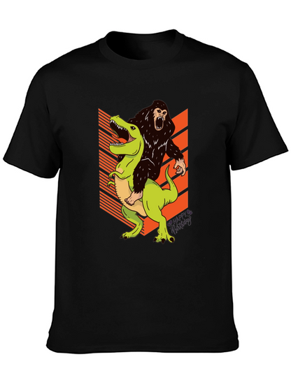 Gorilla Riding T-Rex Graphic Tee
