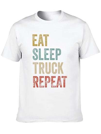Eat Sleep Truck Repeat Graphic T-Shirt