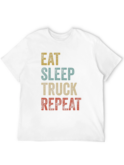 Eat Sleep Truck Repeat Graphic T-Shirt