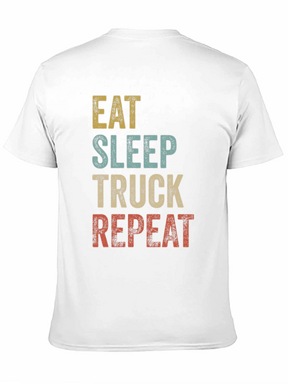 Eat Sleep Truck Repeat Graphic T-Shirt