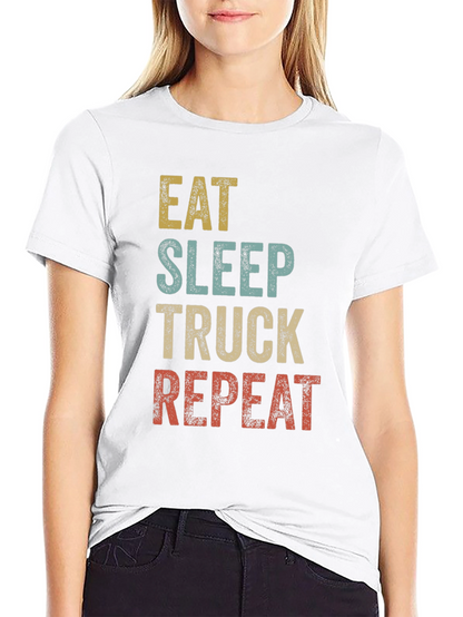 Eat Sleep Truck Repeat Graphic T-Shirt