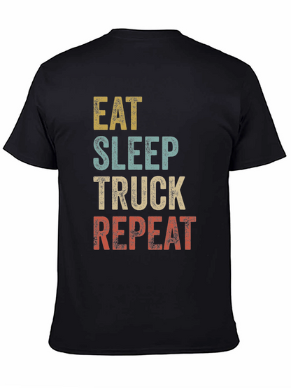 Eat Sleep Truck Repeat Graphic T-Shirt