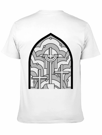 Stained Glass Cross Graphic T-Shirt