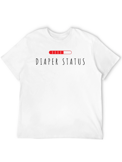 Diaper Status Funny Graphic Mens T-Shirt