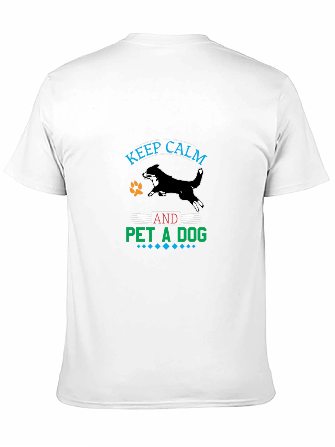 Keep Calm and Pet a Dog Black T-Shirt
