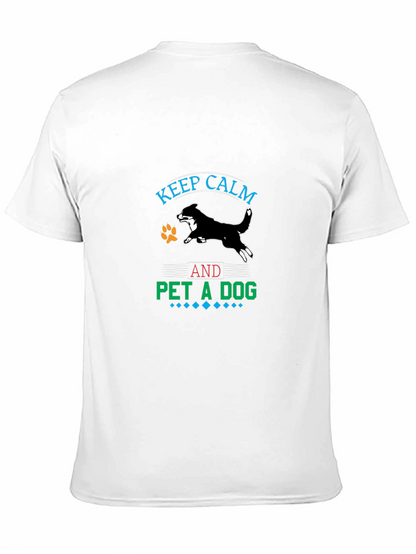 Keep Calm and Pet a Dog Black T-Shirt